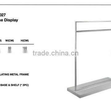 Simple and Clear Chrome Frame Baby Shop Garment Display Rack photo-2