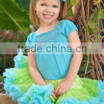 Fashion ! Lovely colorful Lace Ruffle Girl Pettiskirt