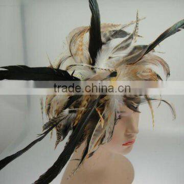 Bridal feather fascinators with hair comb