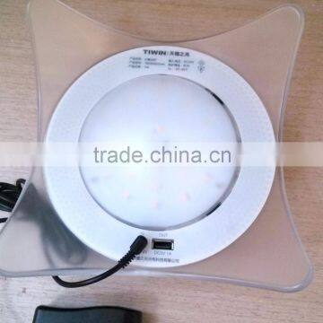 TIWIN 2015 New Arrival Touch Sensor With Clock Dimmable Smart Warm White 5w Movable Silver USB Led Desk Lamp photo-3