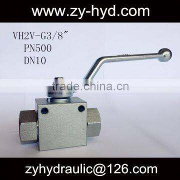 PN400 VH2V series 3/8 bsp high pressure ball valve 7250psi