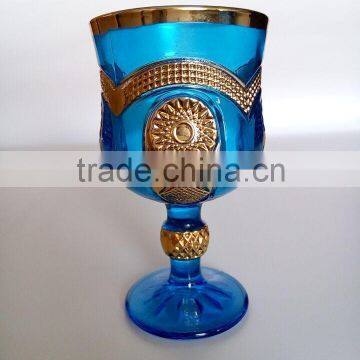 Gold Plating Glassware Cup Sets Glass Cup Gold Glass Cup photo-2