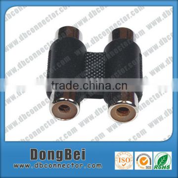 CCTV security double rca female plug connector