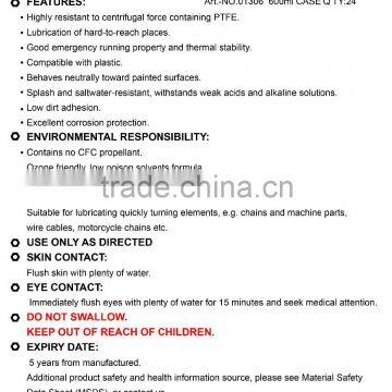 WILITA Dry Synthetic Lube PTFE Coating Spray photo-3