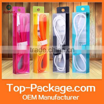 retail transparent plastic USB cable packaging box