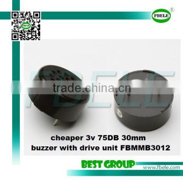 cheaper 3v 75DB 30mm buzzer with drive unit FBMMB3012