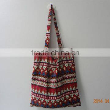 Foldable cotton linen custom cheap reusable shopping bags wholesale