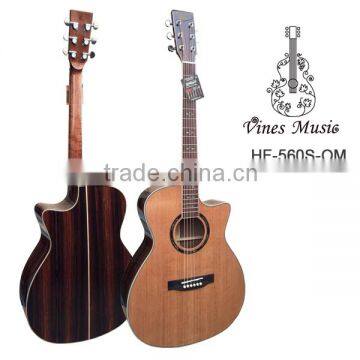 high quality solid cedar wood acoustic guitar Grand Concert