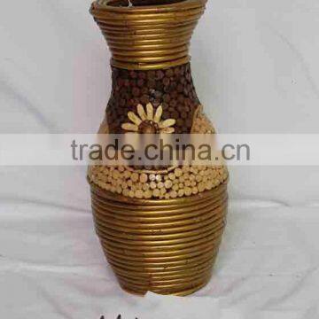 Natural willow dcorative vase rattan pot home decoration artificial flowers