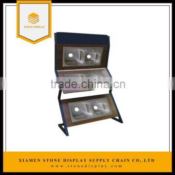Metal floor display kitchen sink rack/bathroom sink