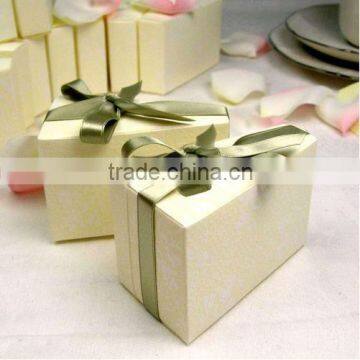 Handmade romantic wedding gift box with ribbon