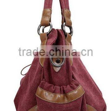 Wholesale Custom Canvas Lady Handbags With Leather photo-3