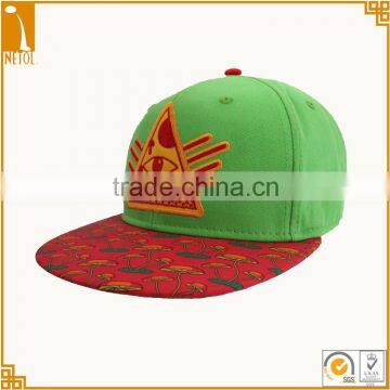 2016 New 6 panels flat printed brim custom snapback baseball caps