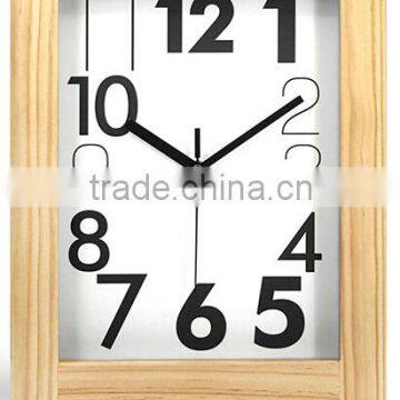 rectangled wooden wall clock decoration items square fashional clock