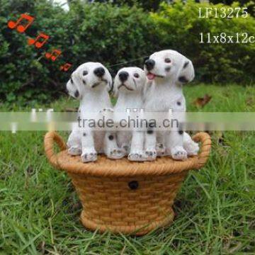 Mini dog figurines garden decoration product wholesale