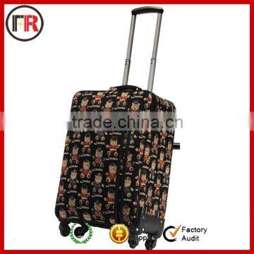 Promotional durable nylon black trolley bag factory wholesale