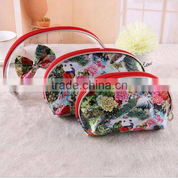 3pcs Toiletry Bag Floral Storage Organizer Set Travel Toiletry Bag for Girls