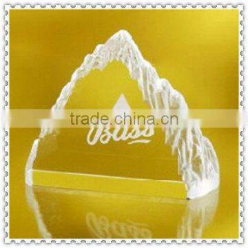 Etched Clear Crystal Iceberg Awards For Desktop Decoration