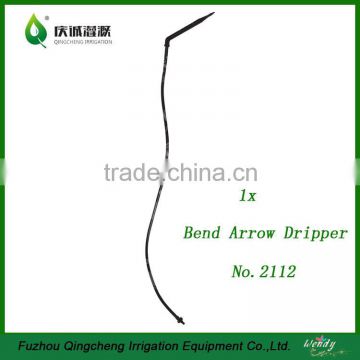 Plastic Drip Irrigation One Branch Bend Arrow Dripper + Connect Tube