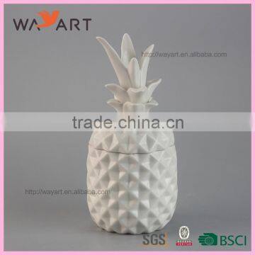 Wholesale White Ceramic Pineapple Cookie Jar