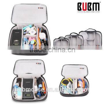 BUBM Clear PVC Portable Zipper Digital Storage Bag With Three-piece photo-3