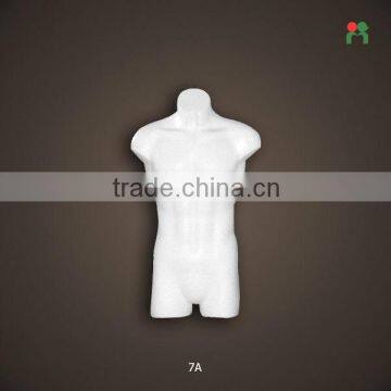 Fashion male mannequin/model half body factory fibgerglass mannequin plastic torso dummy doll