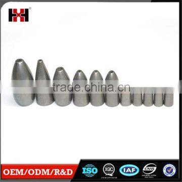 Wholesale ISO certification customized high hardness wear resistance trencher teeth utltra tungsten carbide bullet weight