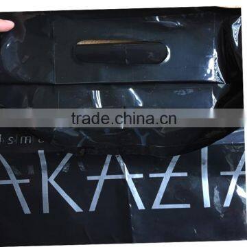 glue patch die cut bag, patch handle bag, plastic patch bag