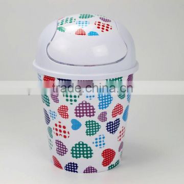 plastic waste bin with lid