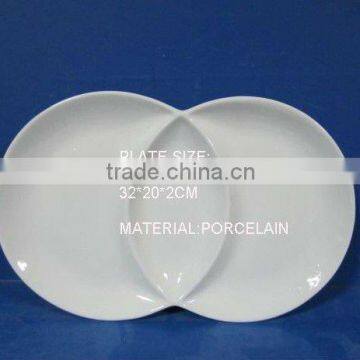 Stock white porcelain round plate PAFS6029