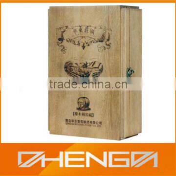 High Quality China Manufaturer Antique Floral Decoration Christams Wine Gift Box Packaging(ZDW13-W022)