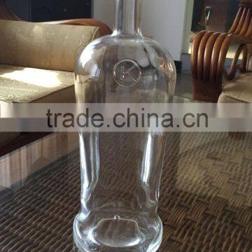 Round Shape 750ML Bordeaux Glass Wine Bottle