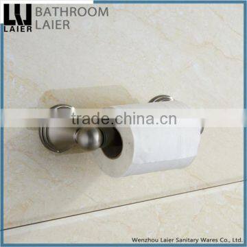 Grooming China Wholesale Zinc Alloy Brush Nicked Bathroom Sanitary Items Wall Mounted Toilet Paper Holder