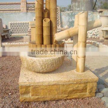 yellow stone bamboo design fountains