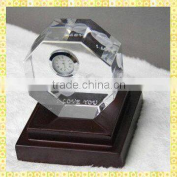 Unique Exquisite Luxury Crystal Clock Set Decoration For Wedding Guest Takeaway Souvenirs