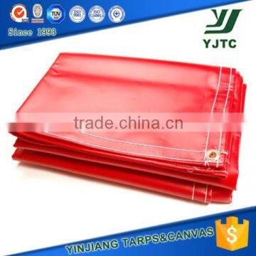 10mx15m size Red pvc tarpaulin cover with aluminium reinforced eyelet