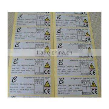 Guangzhou manufacture synthetic paper sticker self-adhesive label stickers