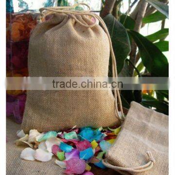 Natural Burlap Favor Jute Drawstrings pack Bags