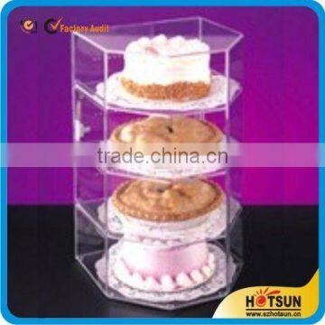 ShenZhen Clear 4 tier Acrylic Cake Showcase