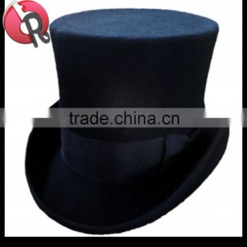 balck wool felt dress top hat