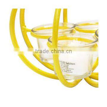Yellow Iron Wire Pumpkin Candle Holder,metal Candle Lantern photo-5
