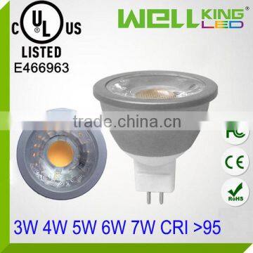 UL CE RoHS Listed CRI 95 97 3W 4W 5W 6W 7W GU5.3 COB 12v mr16 led lamp