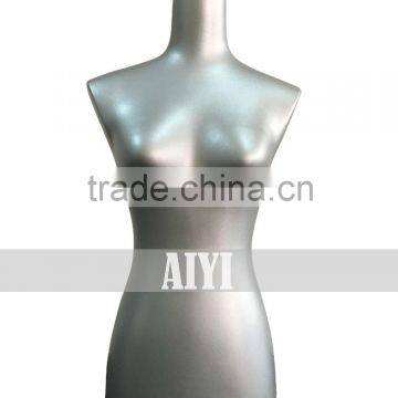 Cheap Dull Polish Silver Beauty Girl Mannequin For Sale