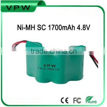 Rechargeable 4.8V Ni-MH SC 1700mAh Battery