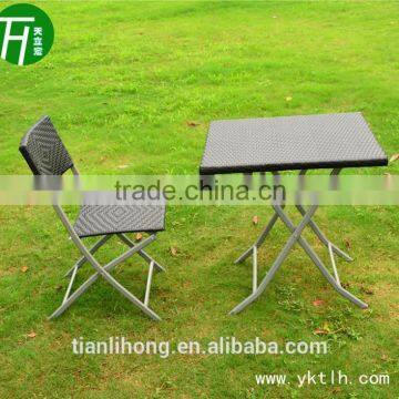 Outdoor Table Folding Rattan Cafe Table photo-3