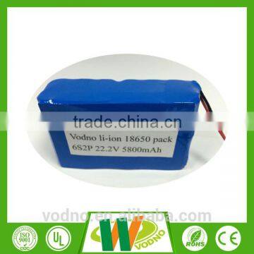 LiFePO4 18650 battery pack 11.1V 22.2V 3.2Ah with PCM