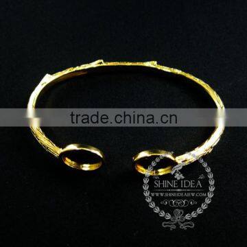 14*10mm bezel,73*45mm gold plated vintage style branch bracelet adjustable bracelet DIY supplies,findings 1900118