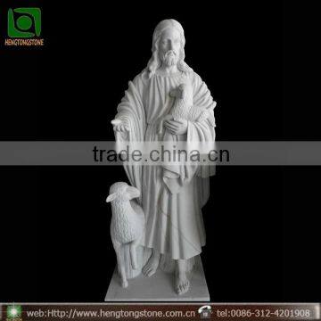 Hand Carved Life-size White Marble Jesus Statue