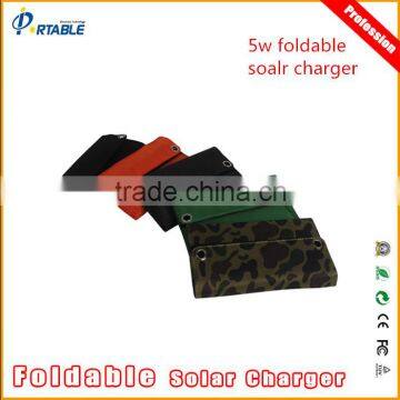 highly efficiency 5w portable solar mobile charger