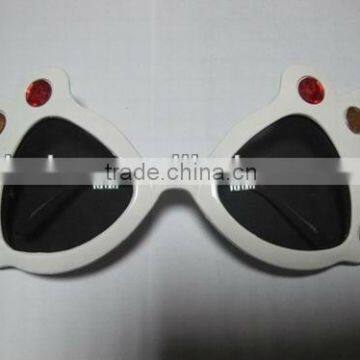 black white plastic party glasses